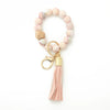 Silicone Bracelet With Leopard Print And Round Bead Design For Women