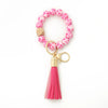 Silicone Bracelet With Leopard Print And Round Bead Design For Women