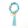 Silicone Bracelet With Leopard Print And Round Bead Design For Women