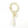 Silicone Bracelet With Leopard Print And Round Bead Design For Women