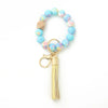 Silicone Bracelet With Leopard Print And Round Bead Design For Women