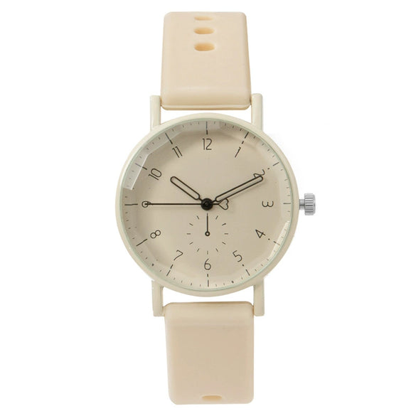 Silicone Cartoon Round Dial Female Quartz Watch