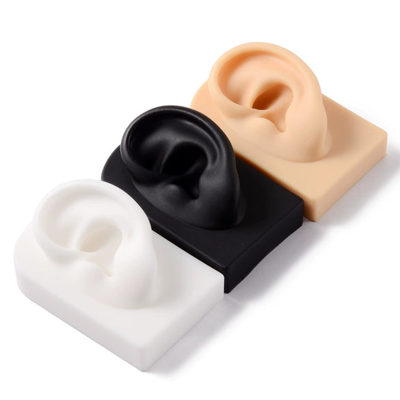 Silicone Display Earrings Semicircular Rectangular Fashion Geometric Ear Pattern