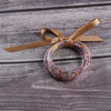 Silicone Five Layer Bracelet With Solid And Mixed Colors And Ribbon Lovely Style Jelly Bangles