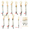 Silicone Keychain Bracelet Bag Pendant Round Wood Beads Modern And Minimalist Style