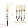 Silicone Keychain Bracelet Bag Pendant Round Wood Beads Modern And Minimalist Style