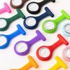Silicone Plastic Stainless Steel Fashion Unisex Round Dial Tshaped Pocket Pin Hanging Watch