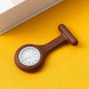Silicone Plastic Stainless Steel Fashion Unisex Round Dial Tshaped Pocket Pin Hanging Watch