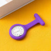Silicone Plastic Stainless Steel Fashion Unisex Round Dial Tshaped Pocket Pin Hanging Watch