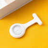 Silicone Plastic Stainless Steel Fashion Unisex Round Dial Tshaped Pocket Pin Hanging Watch