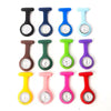 Silicone Plastic Stainless Steel Fashion Unisex Round Dial Tshaped Pocket Pin Hanging Watch