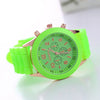 Silicone Plastic Watch Round Dial Leisure Style Student Women's Watch