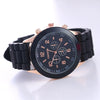 Silicone Plastic Watch Round Dial Leisure Style Student Women's Watch