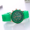 Silicone Plastic Watch Round Dial Leisure Style Student Women's Watch