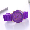 Silicone Plastic Watch Round Dial Leisure Style Student Women's Watch