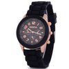 Silicone Plastic Watch Round Dial Leisure Style Student Women's Watch