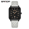 Silicone Quartz Waterproof Casual Square Dial Men's And Women's Watches With Zinc Alloy Case And Stainless Steel Clasp