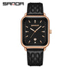 Silicone Quartz Waterproof Casual Square Dial Men's And Women's Watches With Zinc Alloy Case And Stainless Steel Clasp