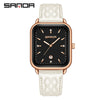 Silicone Quartz Waterproof Casual Square Dial Men's And Women's Watches With Zinc Alloy Case And Stainless Steel Clasp