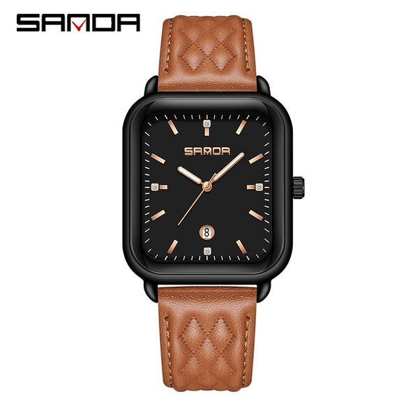 Silicone Quartz Waterproof Casual Square Dial Men's And Women's Watches With Zinc Alloy Case And Stainless Steel Clasp