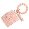 Silicone Woven Grid Stripe Keychain Wallet Card Bag Id Bag With Modern Simplicity Style