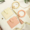 Silicone Woven Grid Stripe Keychain Wallet Card Bag Id Bag With Modern Simplicity Style