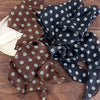 Silk And Polyester Acrylic Mesh Scarf Poll Dot Geometric Tie Dye Women Accessories
