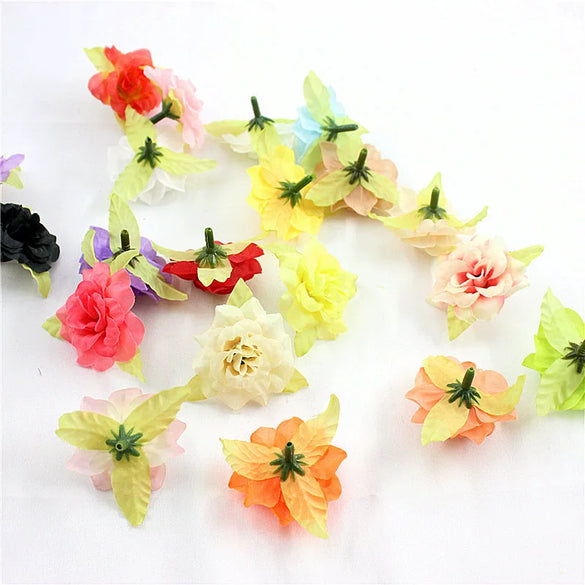 Silk Flower Handmade Small Rose Flower Head Flower Hairpin Wreath