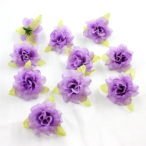 Silk Flower Handmade Small Rose Flower Head Flower Hairpin Wreath