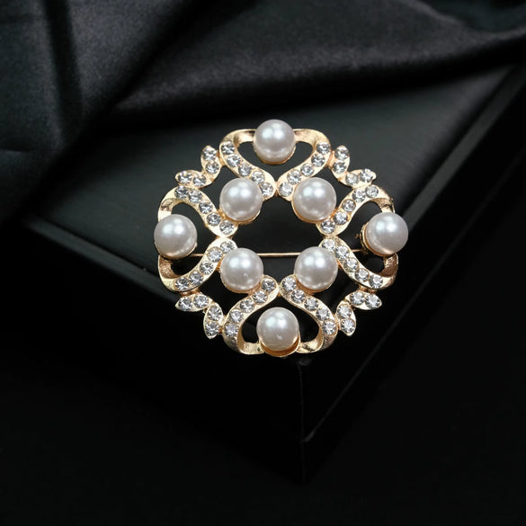 Silk Towel Buckle Scarf Buckle Clothing Accessories Alloy Brooch Pin With Flower Pattern And Electroplating Technology