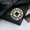 Silk Towel Buckle Scarf Buckle Clothing Accessories Alloy Brooch Pin With Flower Pattern And Electroplating Technology