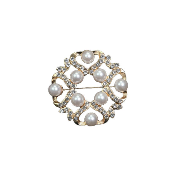Silk Towel Buckle Scarf Buckle Clothing Accessories Alloy Brooch Pin With Flower Pattern And Electroplating Technology