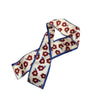 Silks And Satins Fabric Hairband With Bow And Plaid Pattern