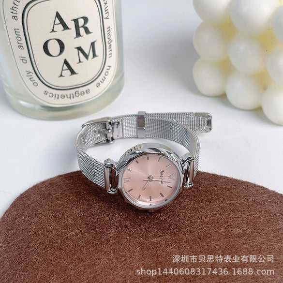 Silver Alloy Bracelet Watch For Women Fashion Elegant Style