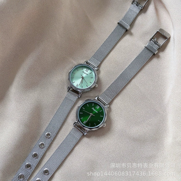 Silver Alloy Bracelet Watch For Women Fashion Elegant Style