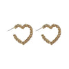 Silver And Zinc Alloy Elegant Simple Metallic Star Peach Heart Earrings With Electroplating Design For Women