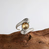 Silver Animal Zodiac Spirit Snake Ring Set With Gems