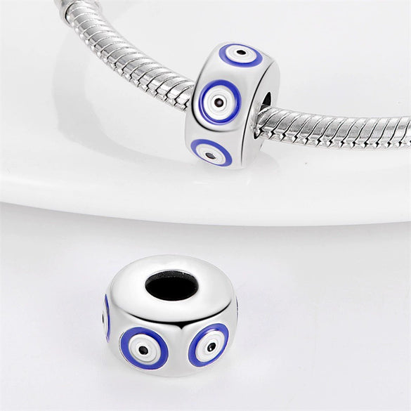 925 Silver Beads Copper Plated Diy Jewelry Bracelet Accessories With Dripping Oil Treatment And Butterfly Charm