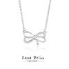 Silver Bow Star Design Women's Light Luxury Niche Clavicle Chain Necklace