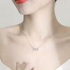 Silver Bow Star Design Women's Light Luxury Niche Clavicle Chain Necklace