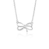 Silver Bow Star Design Women's Light Luxury Niche Clavicle Chain Necklace