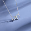 Silver Bow Star Design Women's Light Luxury Niche Clavicle Chain Necklace