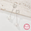 925 Silver Bracelet With Natural Freshwater Pearl Chain Pendant Electroplated Women's Jewelry