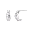 Silver C And Ushape Electroplated Women's Earrings