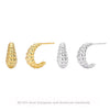 Silver C And Ushape Electroplated Women's Earrings