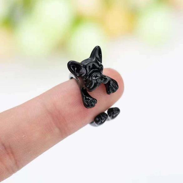 Silver Color Electroplated Copper Open Adjustable Kitten Ring Animal Style Unisex Fashion Jewelry