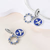 925 Silver Copper Plated Charm Beads Angel Cross Diy Jewelry Accessories With Dripping Oil Design