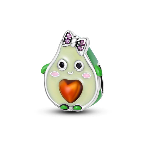 925 Silver Copper Plated Plant Daisy Avocado Sunflower Pendant Jewelry With Dripping Oil Design