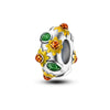 925 Silver Copper Plated Plant Daisy Avocado Sunflower Pendant Jewelry With Dripping Oil Design