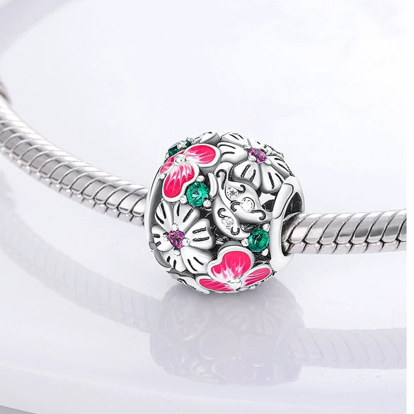 925 Silver Copper Plated Plant Daisy Avocado Sunflower Pendant Jewelry With Dripping Oil Design